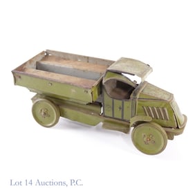 Chein & Co Green Tin Toy Army Truck ***