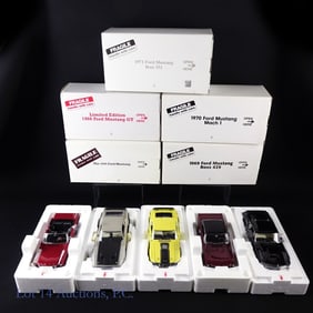 5 Danbury Mint Ford Mustang Die Cast Cars