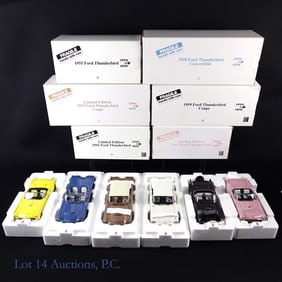 6 Danbury Mint Thunderbird Die Cast Models