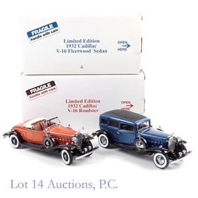 1932 Cadillac Sedan & Roadster, Danbury Mint (2)
