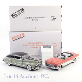 1948 & 56 Buick Roadmasters, Danbury Mint (2)
