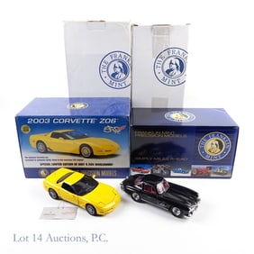 54 Mercedes, 03 Corvette, Franklin Mint (2)