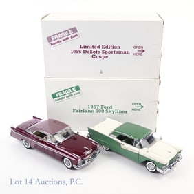 57 Ford Skyliner, 56 Desoto Cope, Danbury Mint (2)