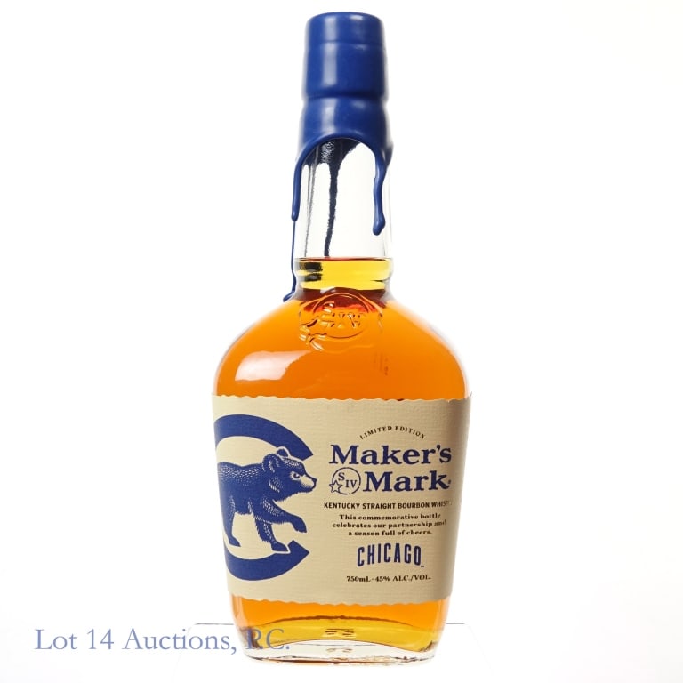 Maker's Mark Chicago Cubs Bourbon (2023): Maker's Mark Chicago Cubs Bourbon (2023), 90 Proof, 750 ml.