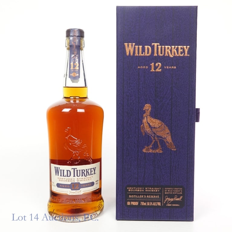 Wild Turkey 12 Year Distiller's Reserve Bourbon: Wild Turkey 12 Year Distiller's Reserve Bourbon, 101 Proof, 700 ml, Japanese Export. Case included.