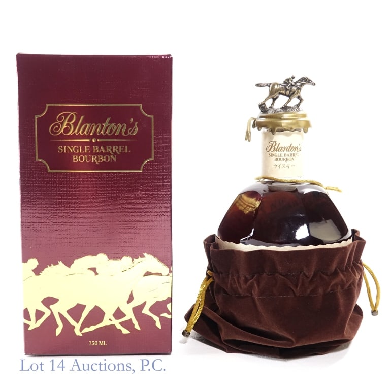Blanton's Red Label Japanese SB Bourbon "T": Blanton's Red Label Japanese Single Barrel Bourbon, 93 Proof, 750 ml, Letter T, Dump Date: 06-13-23, Barrel #152, Bottle #178. Box and bag included.