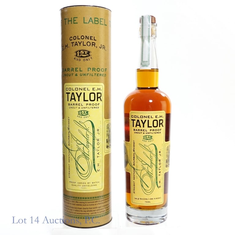 Colonel E.H. Taylor Barrel Proof Bourbon Batch 11: Colonel E.H. Taylor Barrel Proof Bourbon (2022), 129 Proof, 750 ml, Batch #11, Cylinder tube included.