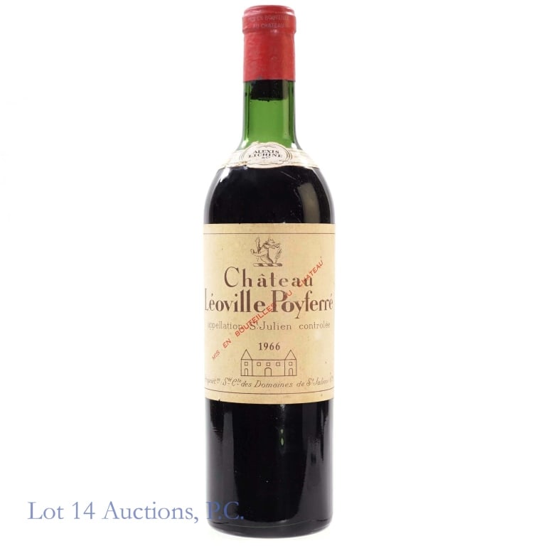 1966 Chateau Leoville-Poyferre Saint Julien Wine: 1966 Chateau Leoville Poyferre Saint Julien, %ABV: N/A, 750 ml, Vintage: 1966, Region: Bordeaux, France, Appellation Saint Julien, 2eme Cru Classe. Severe sediment around neck of bottle and on bottom 