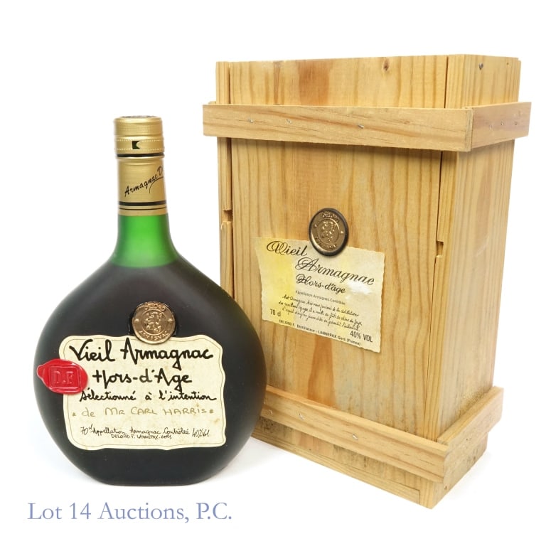 Vieil Hors-d'Age Armagnac: Vieil Hors-d'Age Armagnac, 80 Proof, 700 ml. Wooden box included.