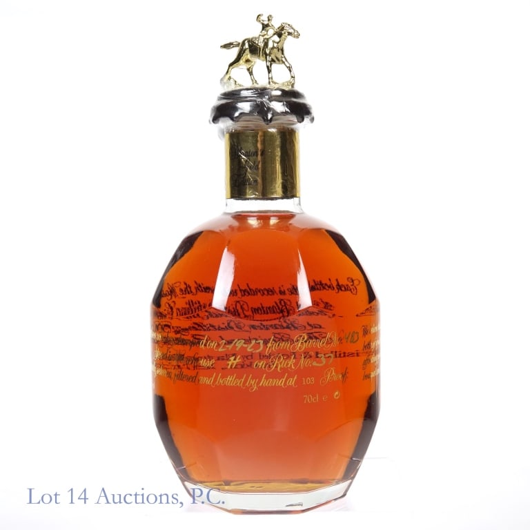 Blanton's Gold Edition Bourbon "S": Blanton's Gold Edition Bourbon, 103 Proof, 700 ml, Letter S, Dump Date: 02-19-23, Barrel #483, Bottle #150. Box NOT included.