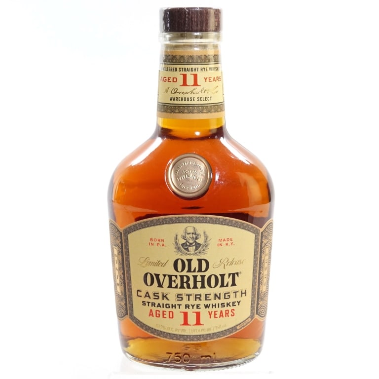Old Overholt 11 Year Cask Strength Rye (2024): Old Overholt 11 Year Cask Strength Rye (2024), 107.4 Proof, 750 ml, Barreled: Autumn 2012, Bottled: Summer 2024.