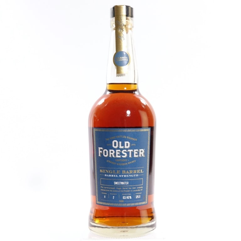 Old Forester Barrel Strength Bourbon Store Pick: Old Forester Single Barrel Barrel Strength Bourbon, 126.8 Proof, 750 ml, Sweetwater Private Selection.