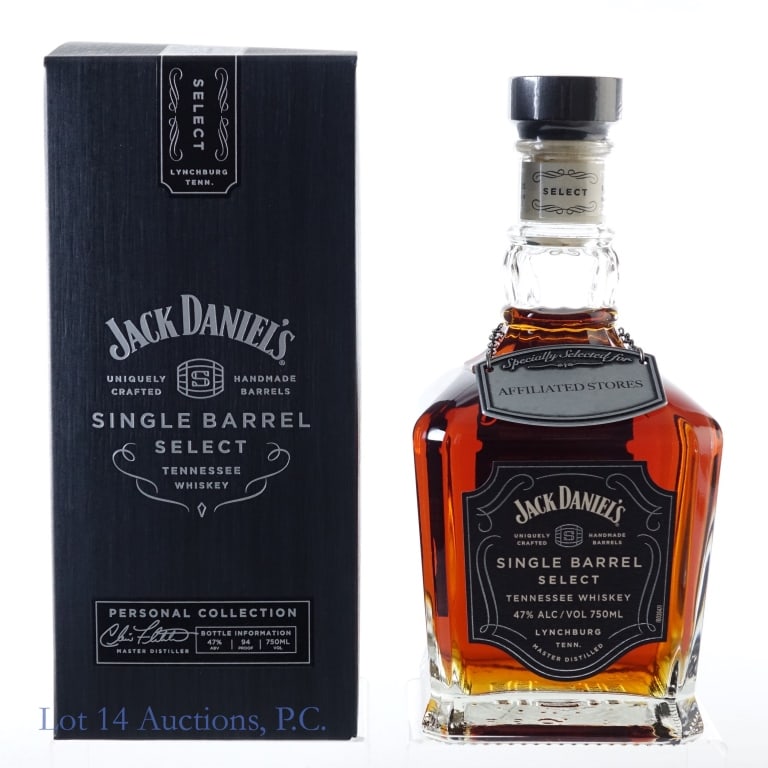 Jack Daniel's SB Tennessee Whiskey Pick (2021): Jack Daniel's Single Barrel Tennessee Whiskey (2021), 94 Proof, 750 ml, Affiliated Stories Private Selection, Bottled: 09-15-21, Barrel #21-08036, Box included.