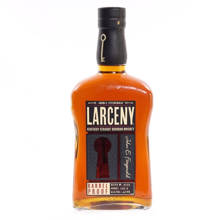 Larceny Barrel Proof Bourbon (A123): Larceny Barrel Proof Bourbon, 125.8 Proof, 750 ml, Batch #A123.