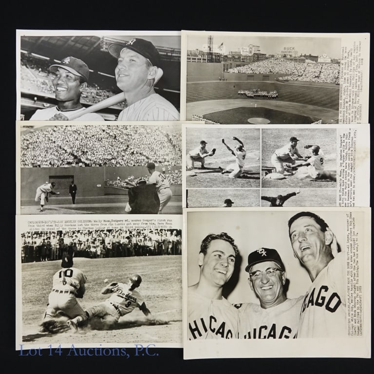 1959-62 AP MLB Wire Photos (Mantle & More) (6): 1959-1962 Associate Press MLB Baseball Wire Photos (Mickey Mantle & More) (6 Wire Photographs Total). Includes: 10/5/1959 (Wally Moon Game #4 1959 World Series), 10/6/1959 (Al Lopez, Bob Shaw, & Dick 