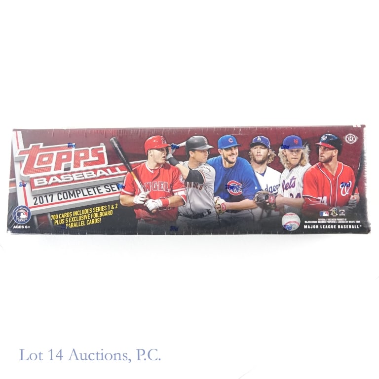 2017 Topps Baseball Series 1 & 2 Box Set (Sealed): 2017 Topps Baseball Series 1 & 2 Box Complete Set (Factory Sealed) (705 Cards Total). The set contains rookie cards of top MLB rookies such as Aaron Judge, Tyler Glasnow, Alex Bregman, Dansby Swanson,