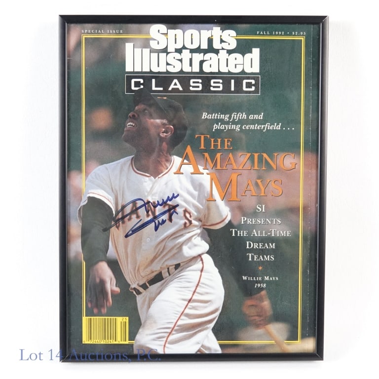 Willie Mays Signed 1992 Sports Illustrated Cover: Willie Mays Autographed Sports Illustrated Classic Cover (Fall 1992). Arguably the most gifted player in the history of baseball, the "Say Hey Kid" was truly an enigma. A 24x All-Star, 12x Gold Glove,