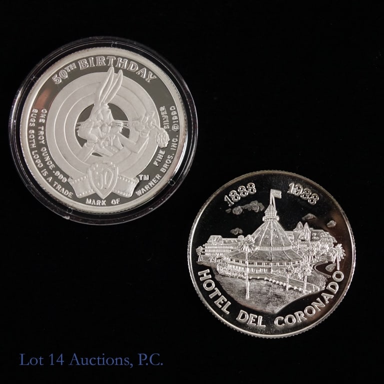Silver Bugs Bunny & Coronado Hotel Rounds (2) (1 of 3)