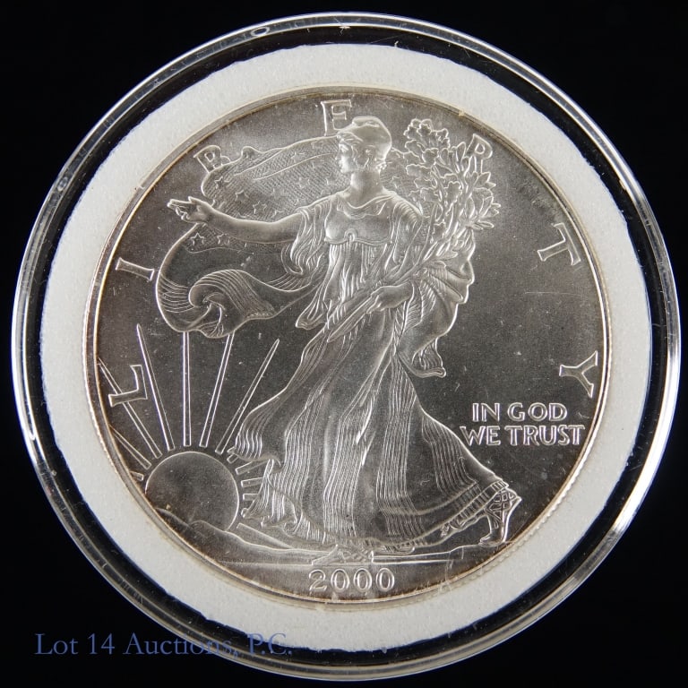 2000 (W) American Silver Eagle Dollar (Gem BU) (1 of 2)