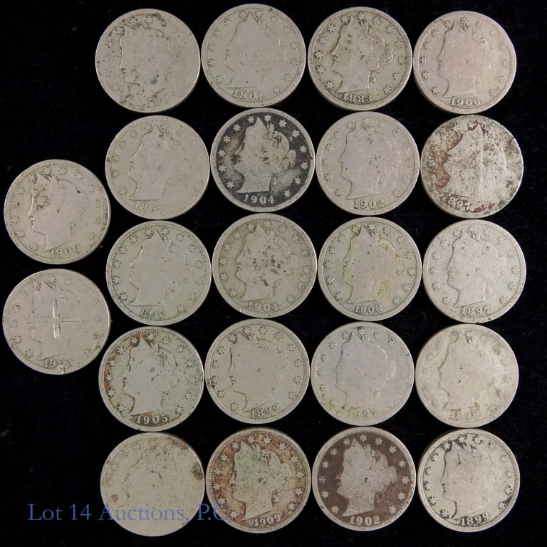 1883 - 1912 Liberty Head Nickels (22) (1 of 2)
