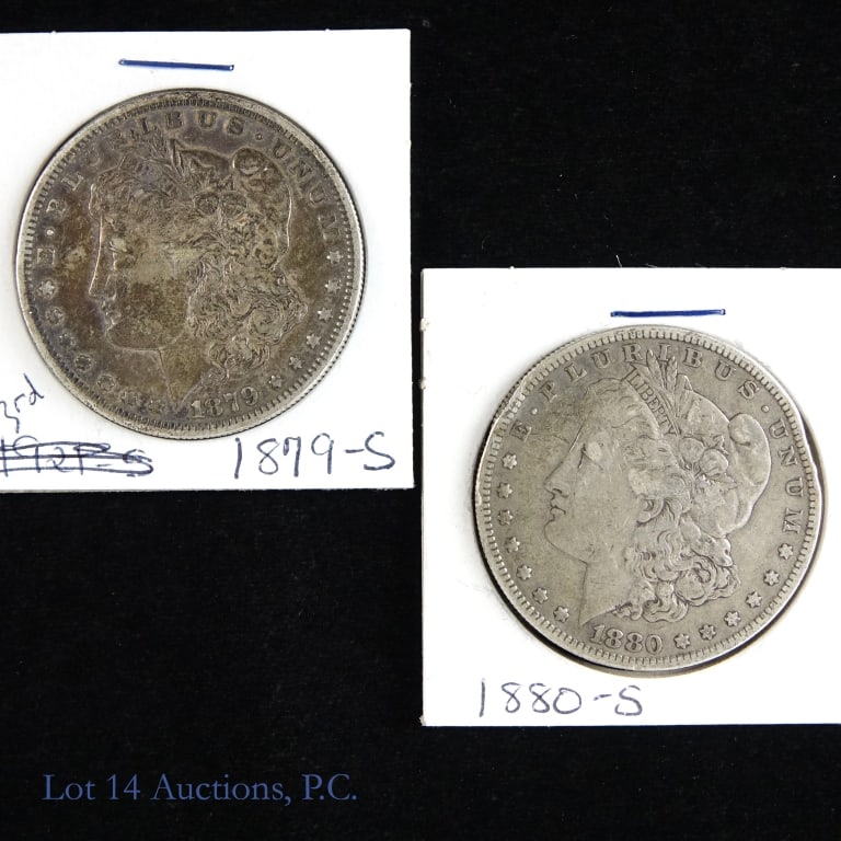 1879-S & 1880-S Silver Morgan Dollars (2) (1 of 2)