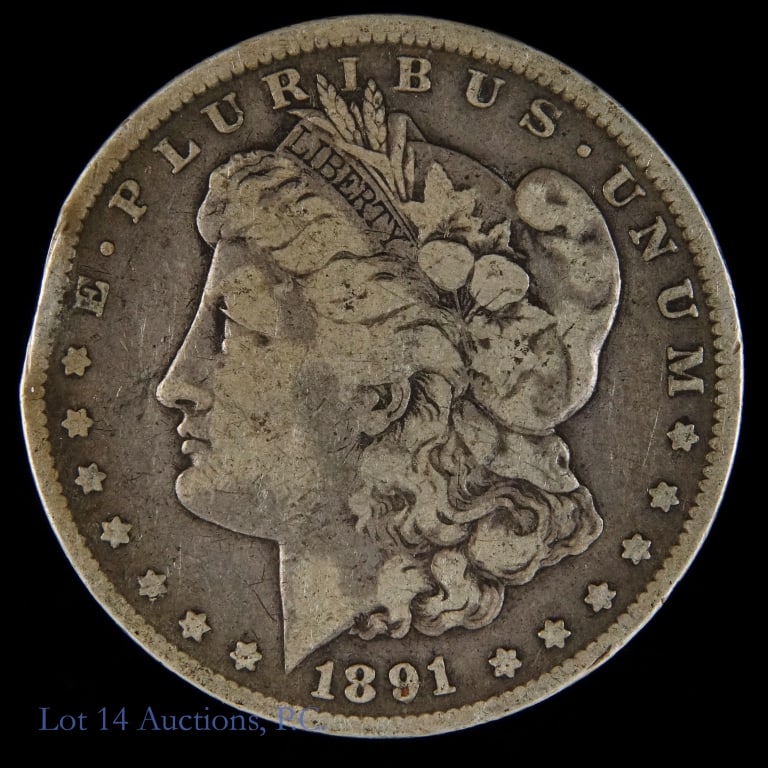 1891-CC Silver Morgan Dollar (F) (1 of 2)