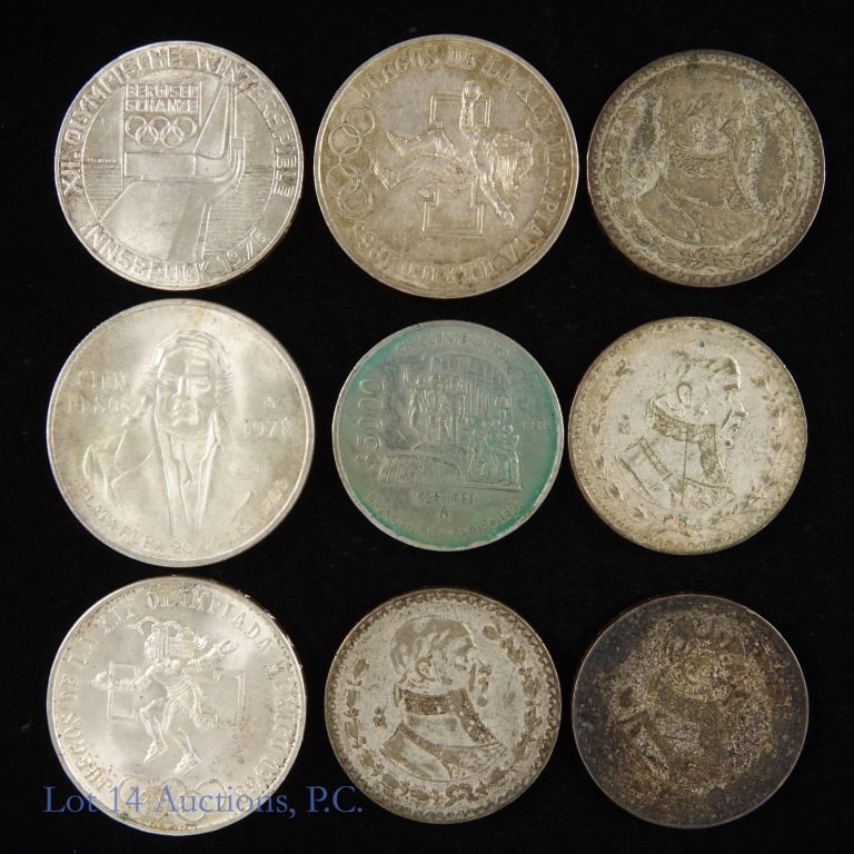 Mostly Silver Mexico & Austria Coins (9) (1 of 2)