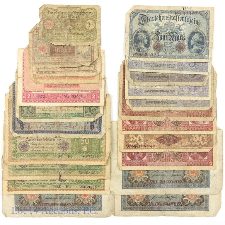 1914 - 1919 German Currencies (23) (1 of 4)