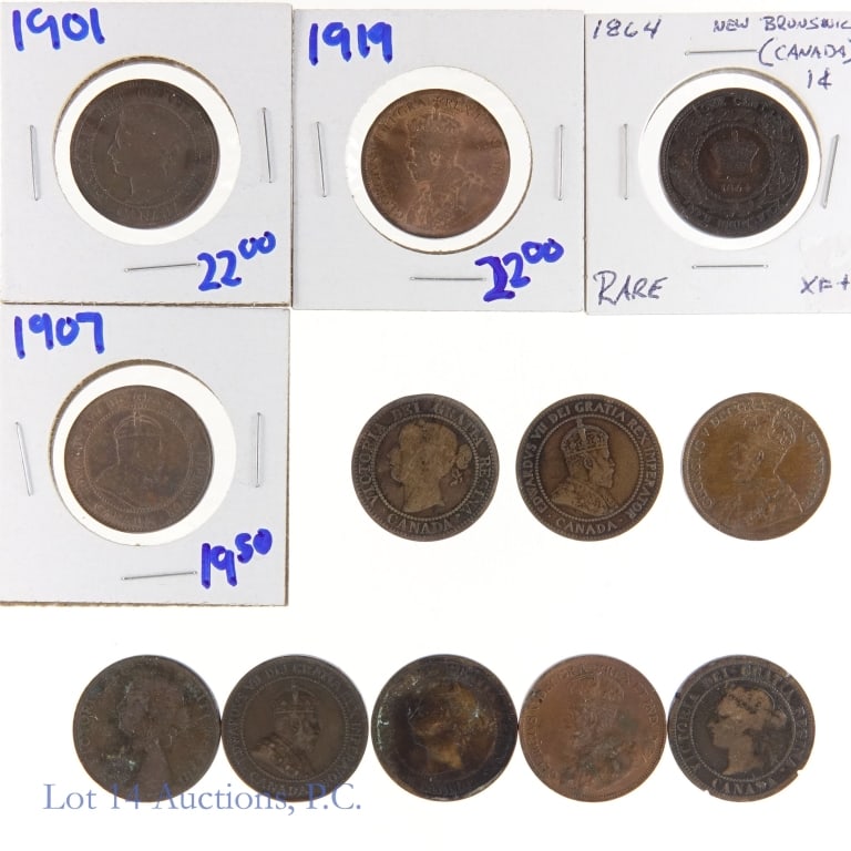 1859 - 1919 Canada Large Cents (12) (1 of 7)