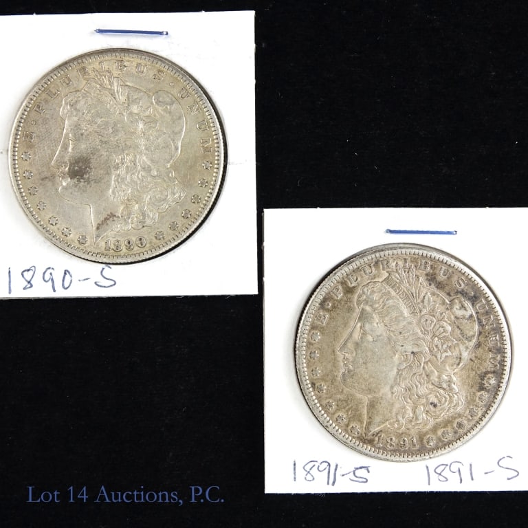1890-S & 1891-S Silver Morgan Dollars (2) (1 of 2)