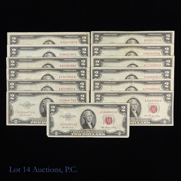 1953 U.S. $2 Legal Tender Notes - Red Seal (13) (1 of 5)