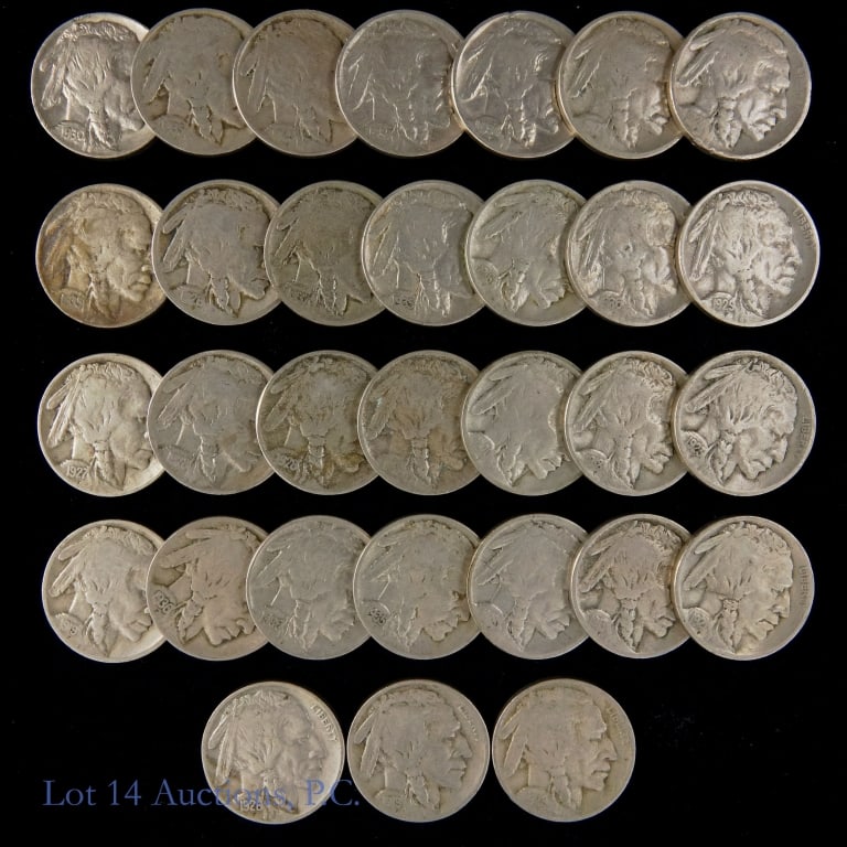 1913 - 1937 Buffalo Nickels - Full Dates (31) (1 of 4)