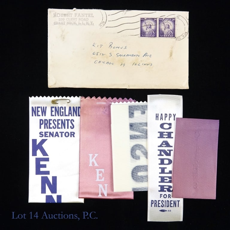 Kennedy, Ike, Stevenson, & Chandler Ribbons (5) (1 of 4)