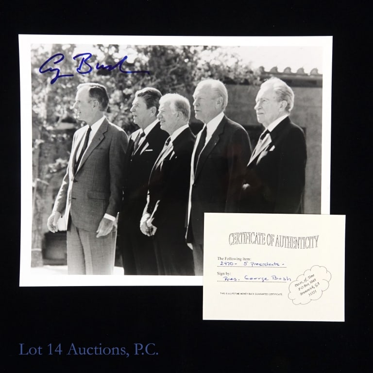 Signed U.S. Presidents Nixon to Bush Picture w/COA (1 of 4)