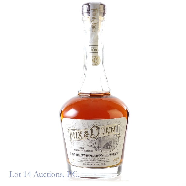 Fox & Oden Bourbon (Batch 3, 2022): Fox & Oden Bourbon (2022), 99 Proof, 750 ml, Bottled: March 2022, Batch #3, Bottle #1694.
