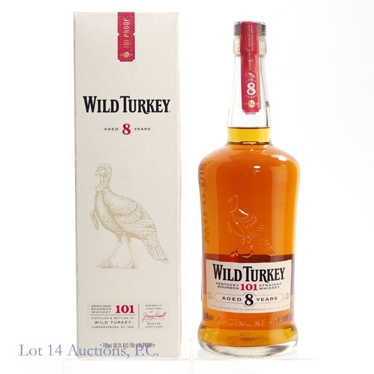 Wild Turkey 8 Year Bourbon (Japanese Export): Wild Turkey 8 Year 101 Bourbon, 101 Proof, 700 ml, Japanese Export, Box included.