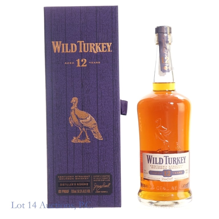 Wild Turkey 12 Year Distiller's Reserve Bourbon: Wild Turkey 12 Year Distiller's Reserve Bourbon, 101 Proof, 700 ml, Japanese Export. Case included.