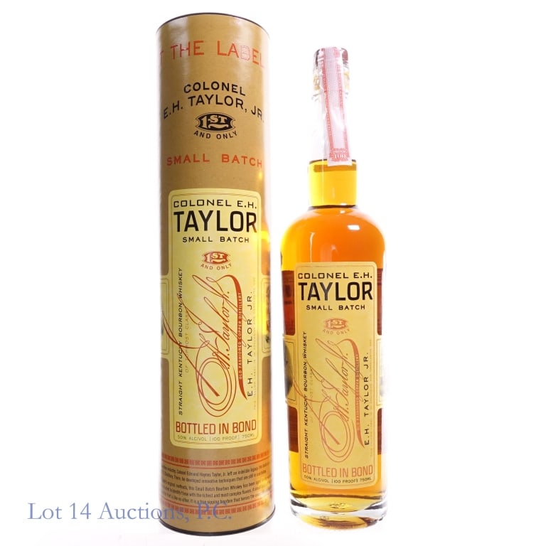 Colonel E.H. Taylor Small Batch Bourbon (2023): Colonel E.H. Taylor Small Batch Bourbon (2023), 100 Proof, 750 ml. Cylinder tube included.