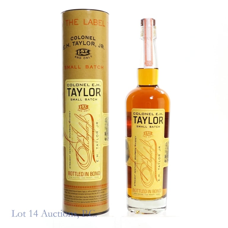 Colonel E.H. Taylor Small Batch Bourbon (2024): Colonel E.H. Taylor Small Batch Bourbon (2024), 100 Proof, 750 ml, Cylinder tube included.