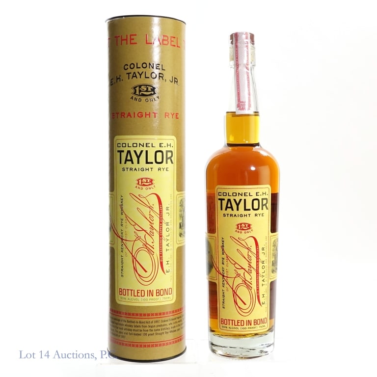 Colonel E.H. Taylor Straight Rye Whiskey (2024): Colonel E.H. Taylor Straight Rye Whiskey (2024), 100 Proof, 750 ml, Cylinder tube included.