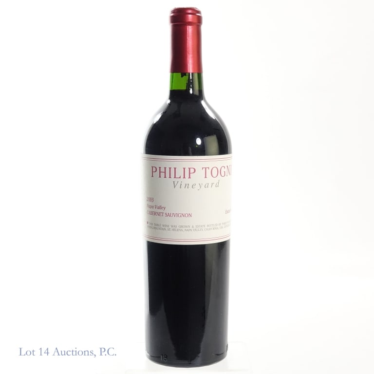 2003 Philip Togni Napa Valley Caberent Sauvignon: 2003 Philip Togni Vineyard Napa Valley Caberent Sauvignon, % ABV: N/A, 750 ml, Vintage: 2003, Region: Napa Valley, California. 95 rating from Wine Advocate. "The 2003 Cabernet Sauvignon Estate is a bl