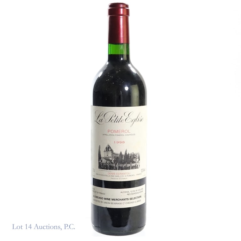 1998 La Petite Eglise Pomerol: 1998 La Petite Eglise Pomerol, 12.5% ABV, 750 ml, Vintage: 1998, Region: Bordeaux, France, Appellation: Pomerol.
