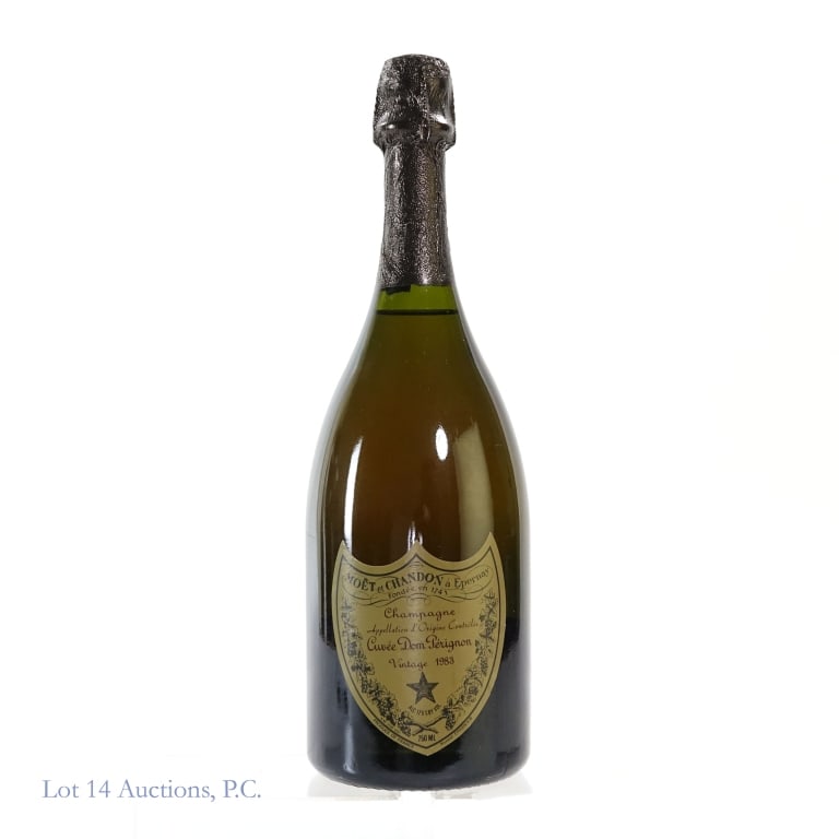1983 Dom Perignon Brut Champagne: 1983 Dom Perignon Brut Champagne, 12.5% ABV, 750 ml, Vintage: 1983.