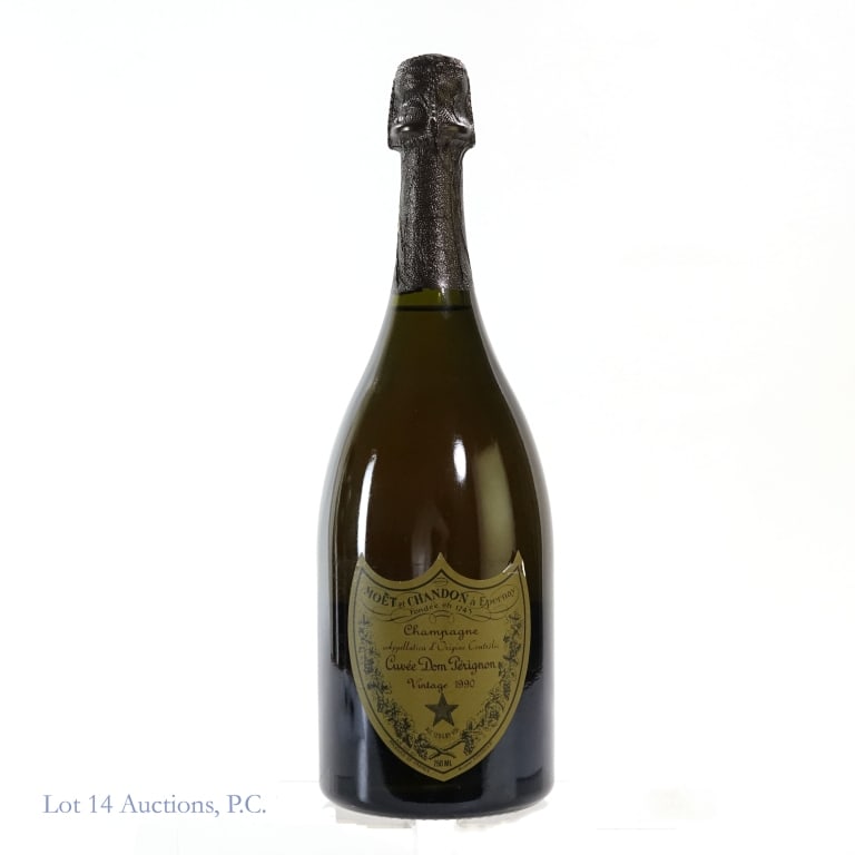 1990 Dom Perignon Brut Champagne: 1990 Dom Perignon Brut Champagne, 12.5% ABV, 750 ml.