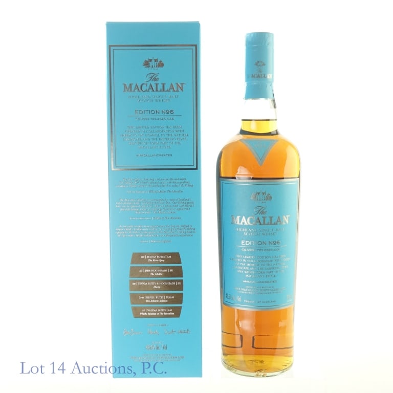 Macallan Edition No. 6 Single Malt Scotch: Macallan Edition No. 6 Single Malt Scotch, 97.2 Proof, 750 ml, Box included.