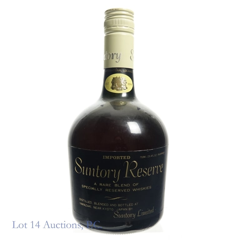 1969 Suntory Reserve 70th Ann. Japanese Whisky: Suntory Reserve 70th Anniversary 1899-1969 Blended Japanese Whisky, 86.8 Proof, 750 ml.