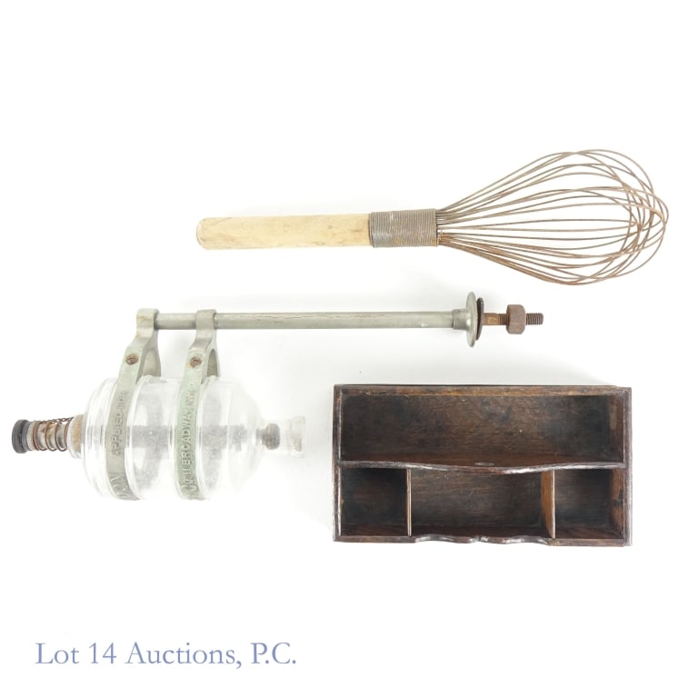 Liquidon Soap Dispenser, Primitive Whisk (3): Liquidon Soap Dispenser, Primitive Whisk (3). Antique "Liquidon" soap dispenser, property of S-Soap Manufacturing, 11 Broadway N.Y. , leased by S-Soap Distribution, 275 Wabash, Chicago IL. 18" x 5" x 