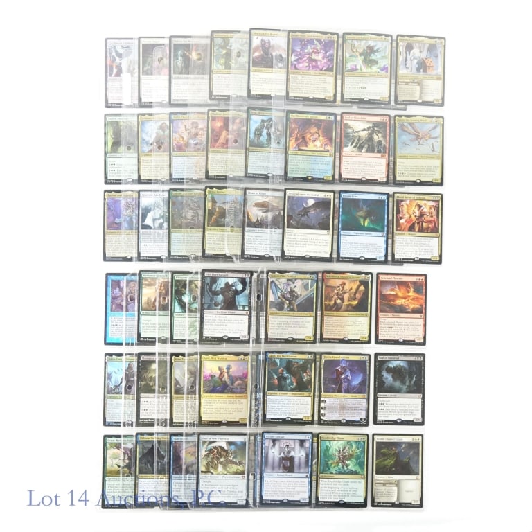 Magic The Gathering Cards, All Mythic (99 Total): Magic The Gathering Cards, All Mythic (99 Total). Features (11) pages of cards that are exclusively Mythic (orange-red / bronze) . The cards seem to be predominantly from 2010-2024. Please see images