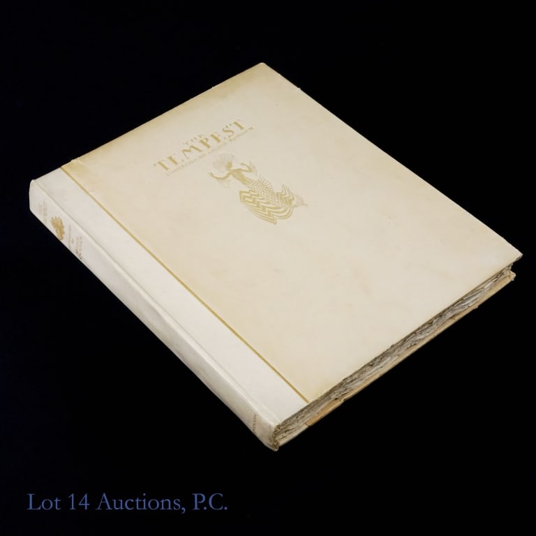 "The Tempest" Illustrated By Arthur Rackham: Limited edition copy of William Shakespeare's "The Tempest" with illustrations by Arthur Rackham. Autographed by Rackham and numbered #432/520. Hardcover. Some damage to the cover-- see photos for con