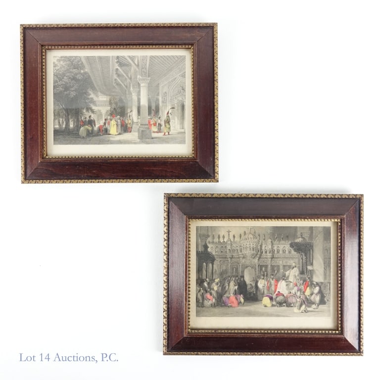 Thomas Allom Hand-Colored Lithographs (2): 2 hand-colored lithographs executed by artist and architect Thomas Allom (1804-1872). We believe both of these appeared in the book "Constantinople and the Scenery of the Seven Churches of Asia Minor"